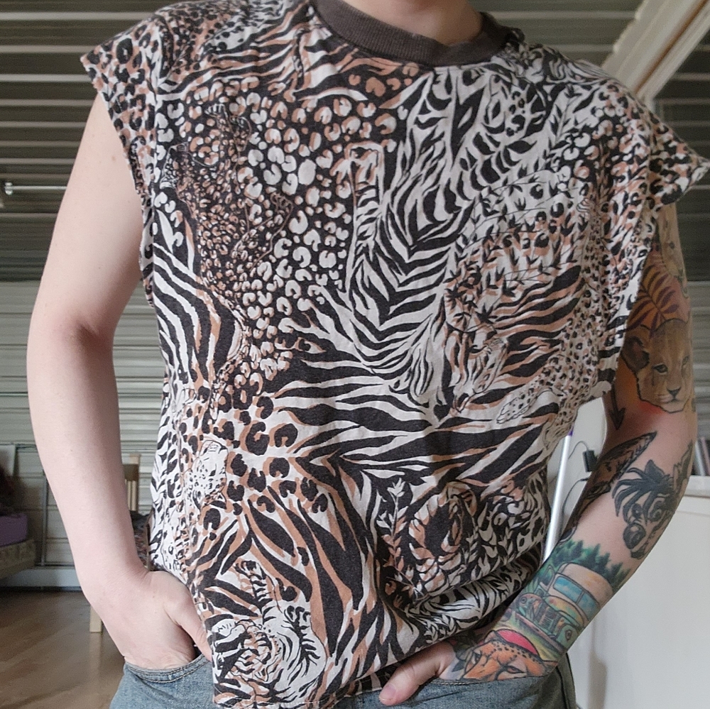 Free People Poppy Dreams Muscle Tank in Leopard